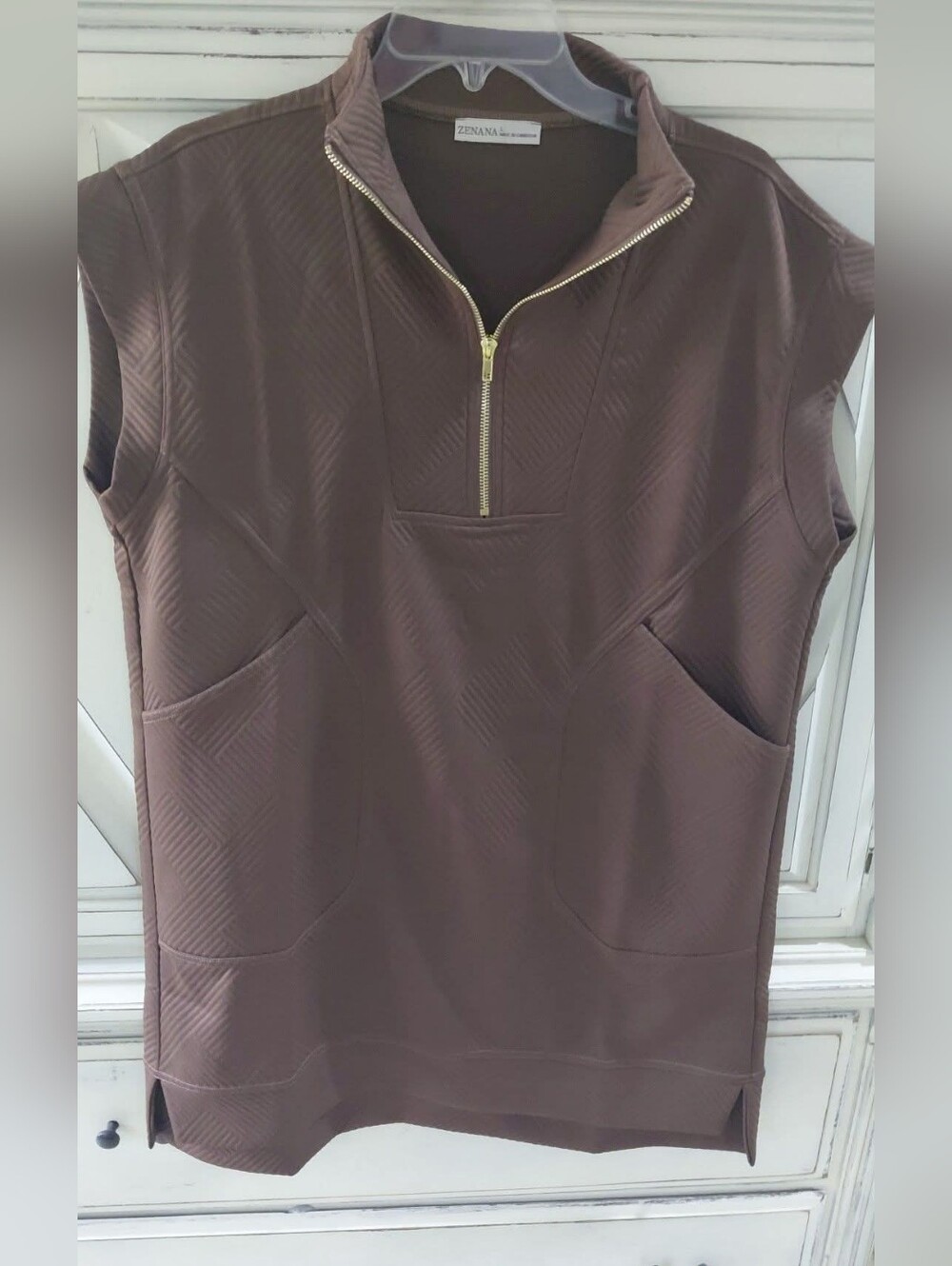 *NWOT Dress* Brown Zenana Quilted
